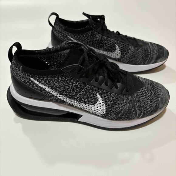 Nike Air Max Flyknit Racer - Black/White - Size 7.5 Women's - DM9073-001 - Picture 2 of 13